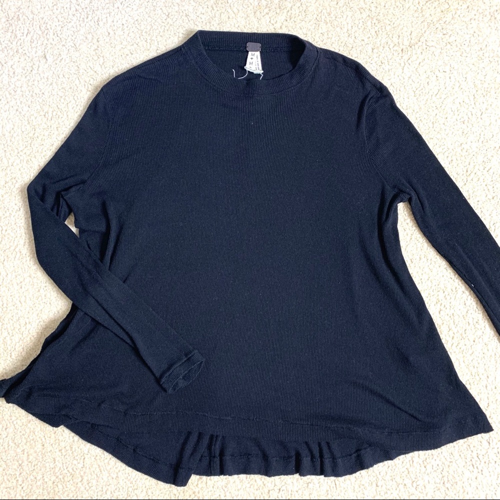 We The Free black Ribbed Tunic
